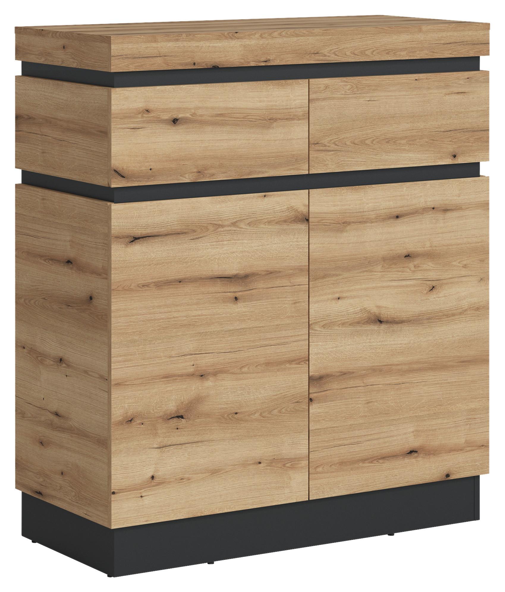 Kommode Corte Grau/Eiche Dekor B: 100,6 cm - Trend, Holzwerkstoff (100,6/116/45cm)