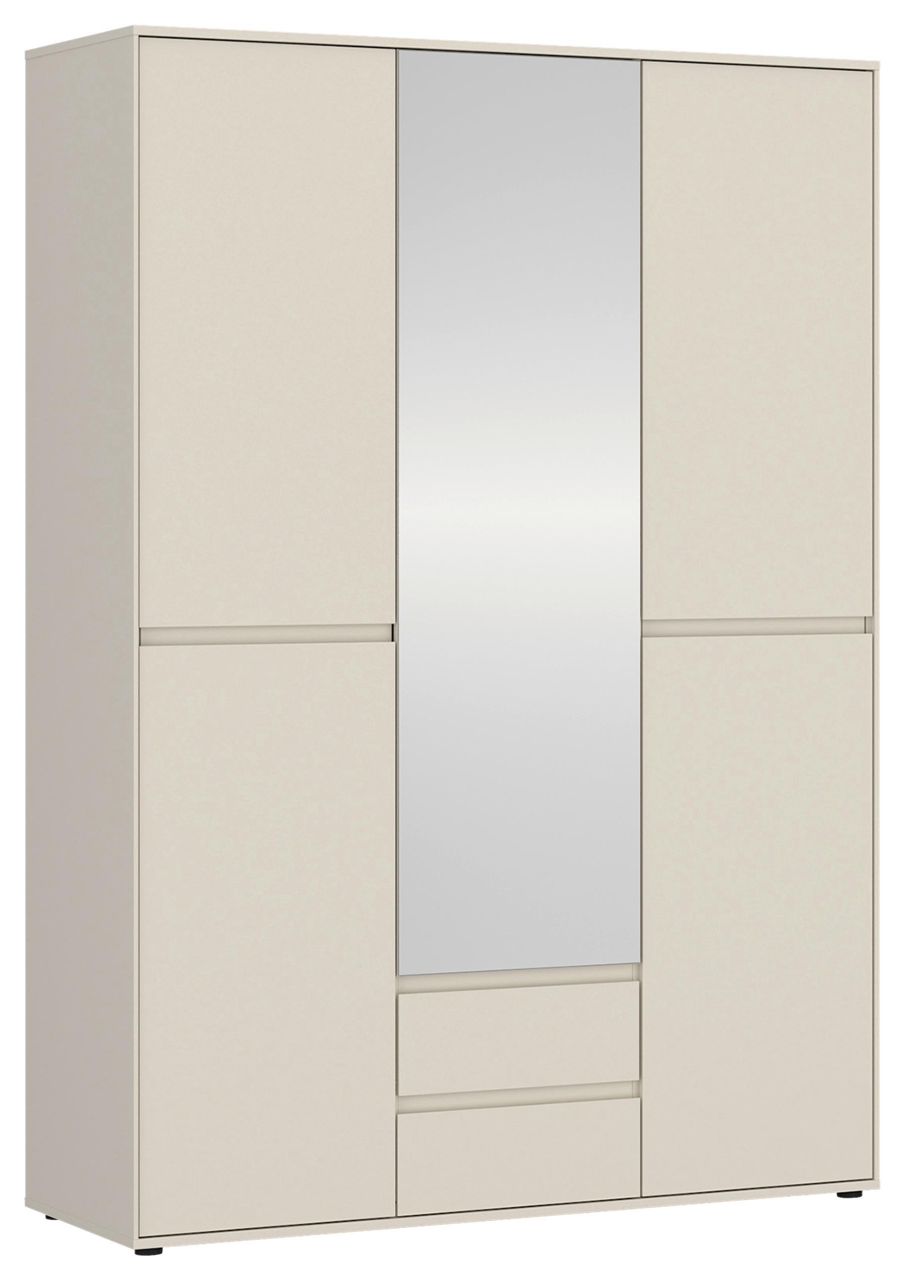 Kleiderschrank Zapato Kaschmir B: 137cm - Kaschmir, MODERN, Glas/Holzwerkstoff (137/199,9/55cm)