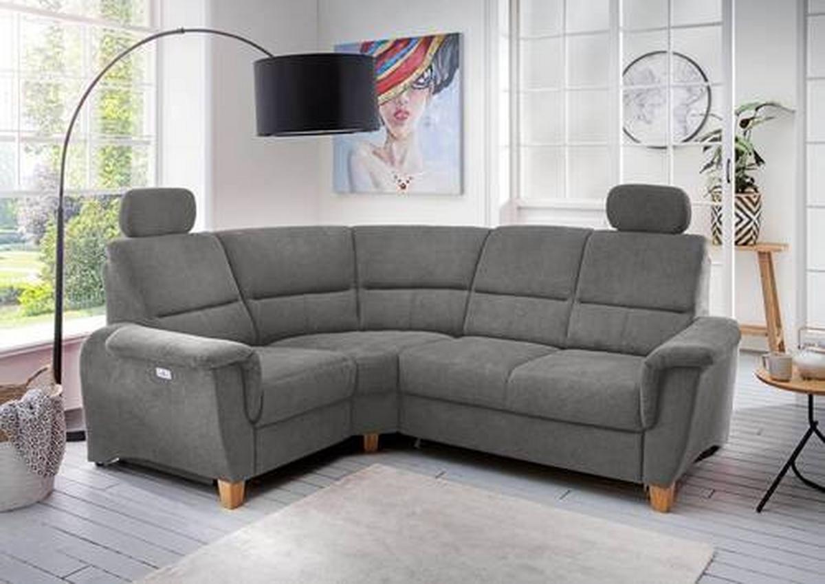 Ecksofa Parole Dunkelgrau S:186/237 cm - Wildeiche/Dunkelgrau, KONVENTIONELL, Textil (186/237cm) - Livetastic