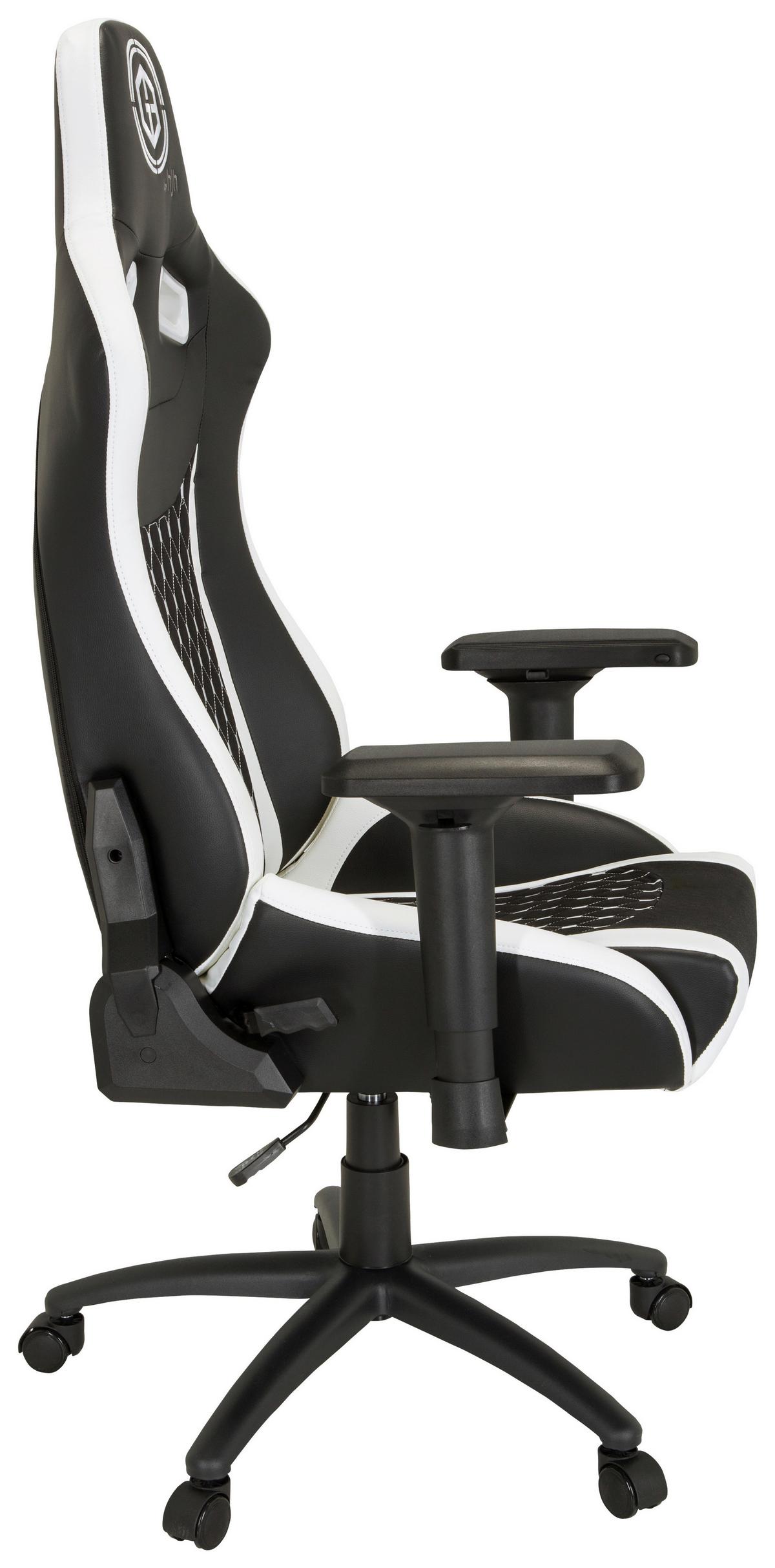 Gamingstuhl Gamebreaker Sx 04 Schwarz/Weiß - Schwarz/Weiß, MODERN, Kunststoff/Textil (74/137/66cm) - MID.YOU