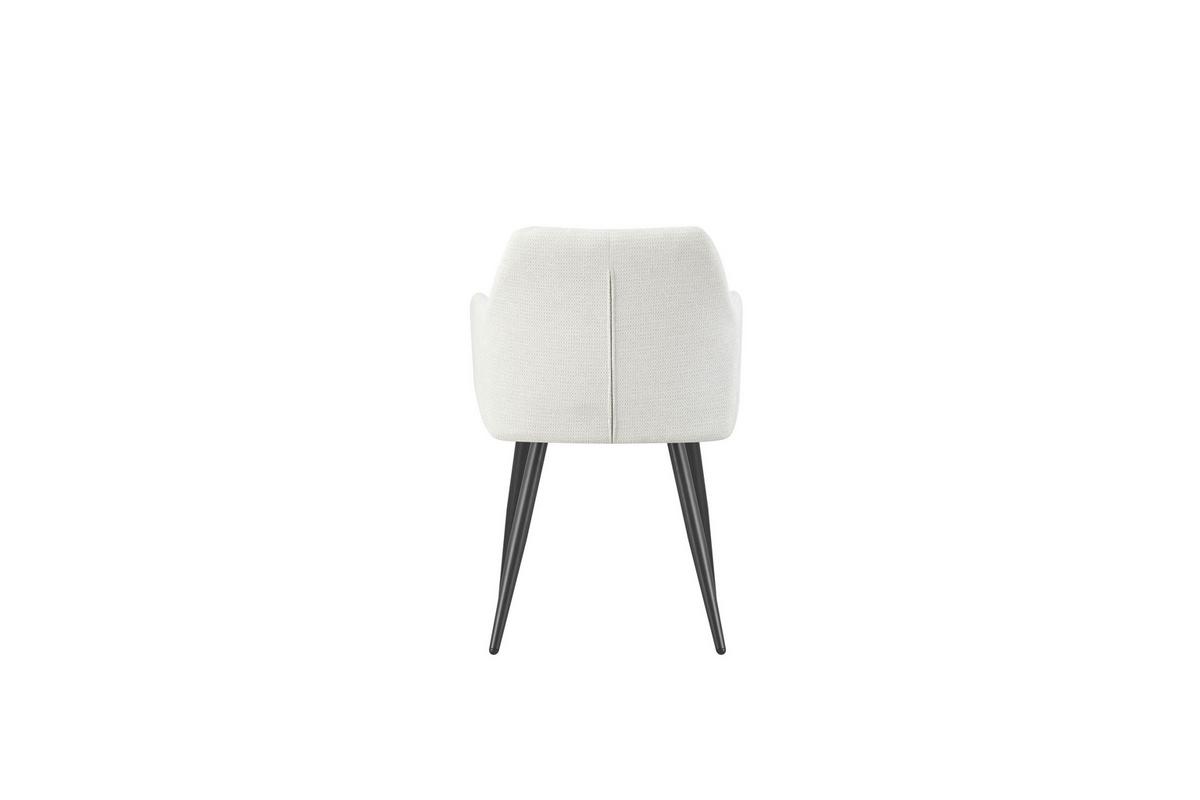 Stuhl-set Bella Creme B: 55 Cm - Creme/Schwarz, MODERN, Textil/Metall (55/82/62cm) - MID.YOU