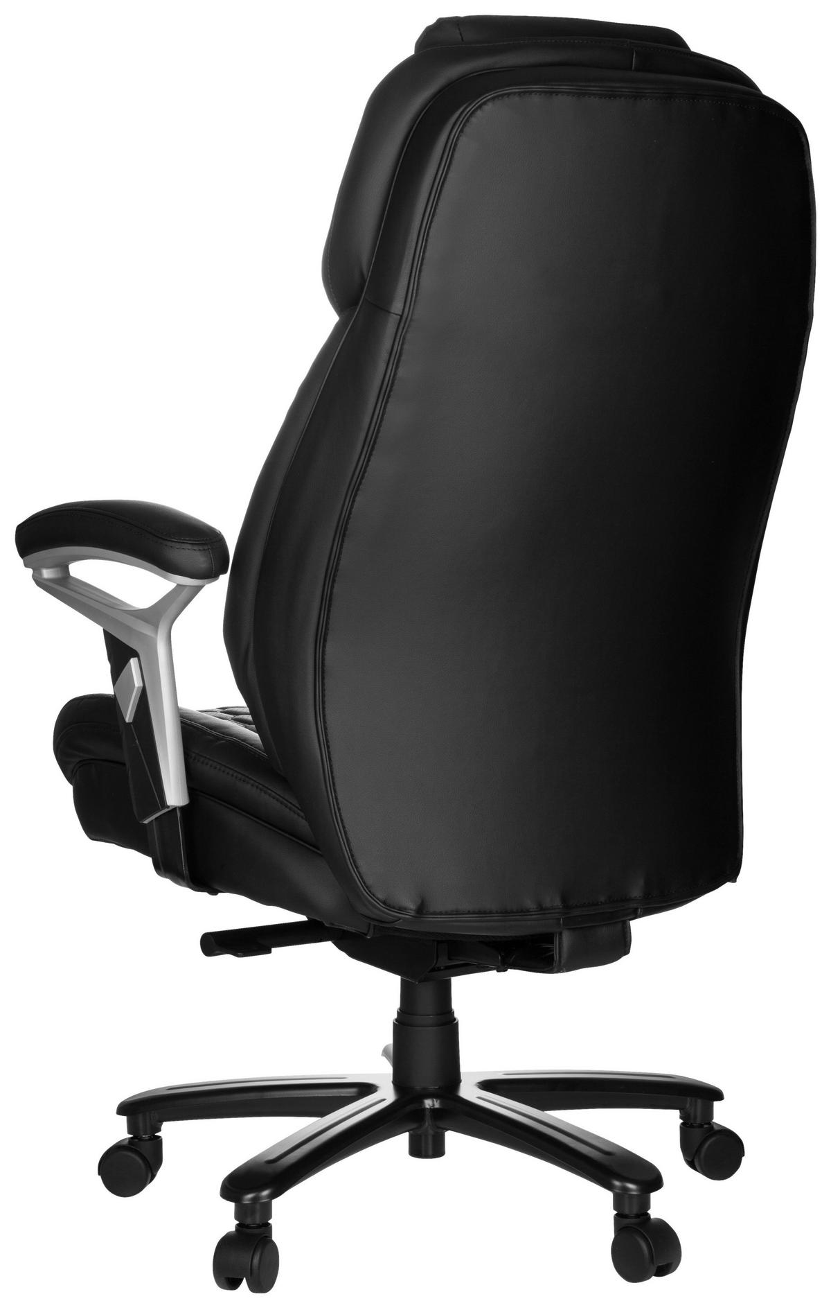 Chefsessel Xxl Pullmann Schwarz - Silberfarben/Schwarz, MODERN, Kunststoff/Textil (73/138/85cm) - MID.YOU