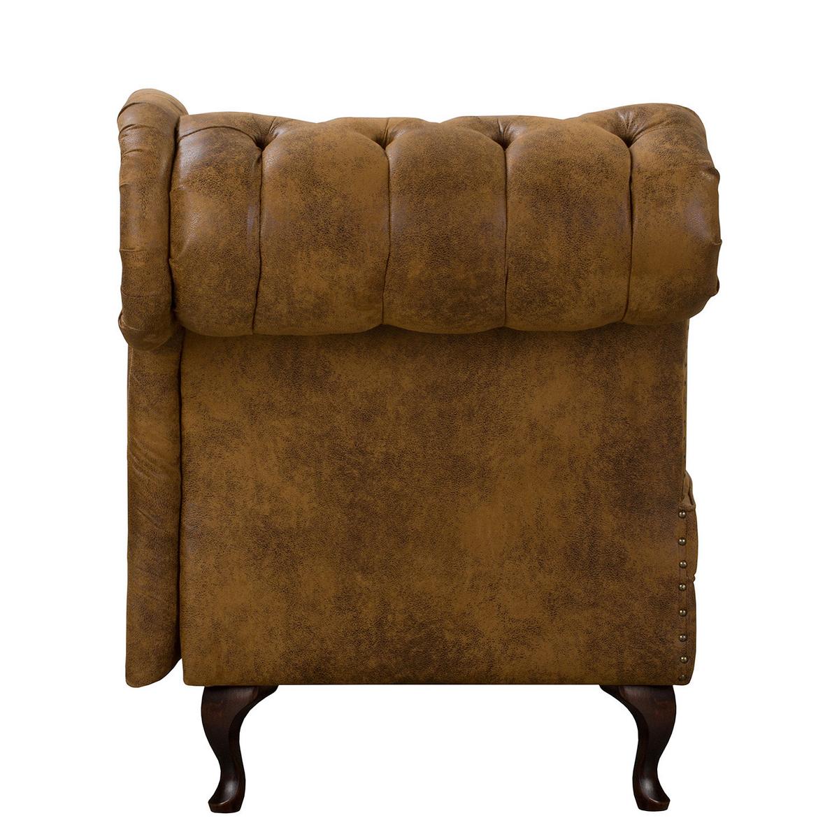 Récamiere Pako Cognac B: 185cm - Cognac/Braun, Design, Textil (185/93/75cm) - Livetastic