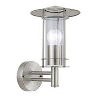 AUSSENWANDLEUCHTE LISIO EDELSTAHL - Klar/Edelstahlfarben, Basics, Glas/Metall (17,5cm) - Eglo