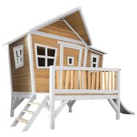 Spielhaus A030.108.91 - Weiß/Braun, KONVENTIONELL, Holz/Kunststoff (123/12,8/152cm) - Ambia Garden