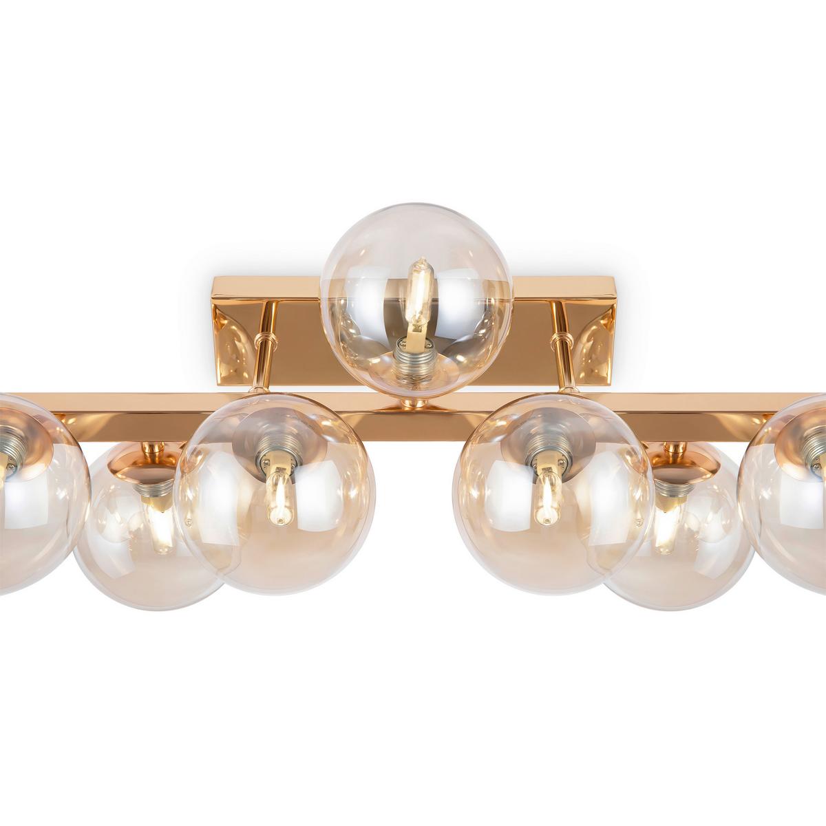 Wandleuchte Dallas - Goldfarben, Trend, Glas/Metall (95/22/22cm) - MAYTONI