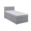 Boxspringbett Mit Bettkasten Siam Twist 90x200 Cm Grau - Silberfarben/Schwarz, Basics, Holzwerkstoff/Textil (90/200cm)