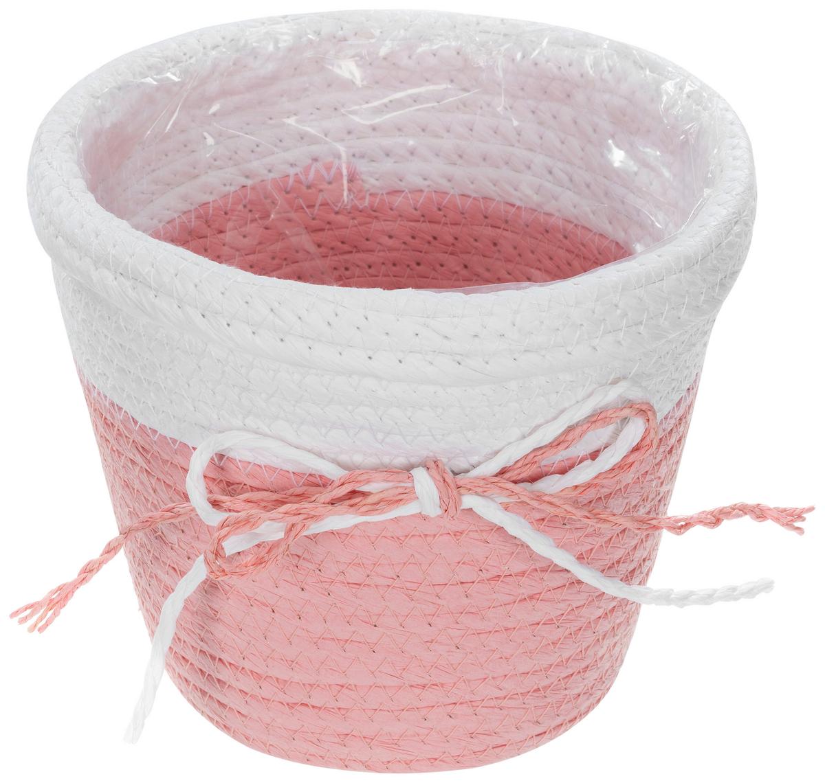 Pflanztopf Enrico - Blau/Pink, KONVENTIONELL, Papier/Kunststoff (18/17cm) - Ondega