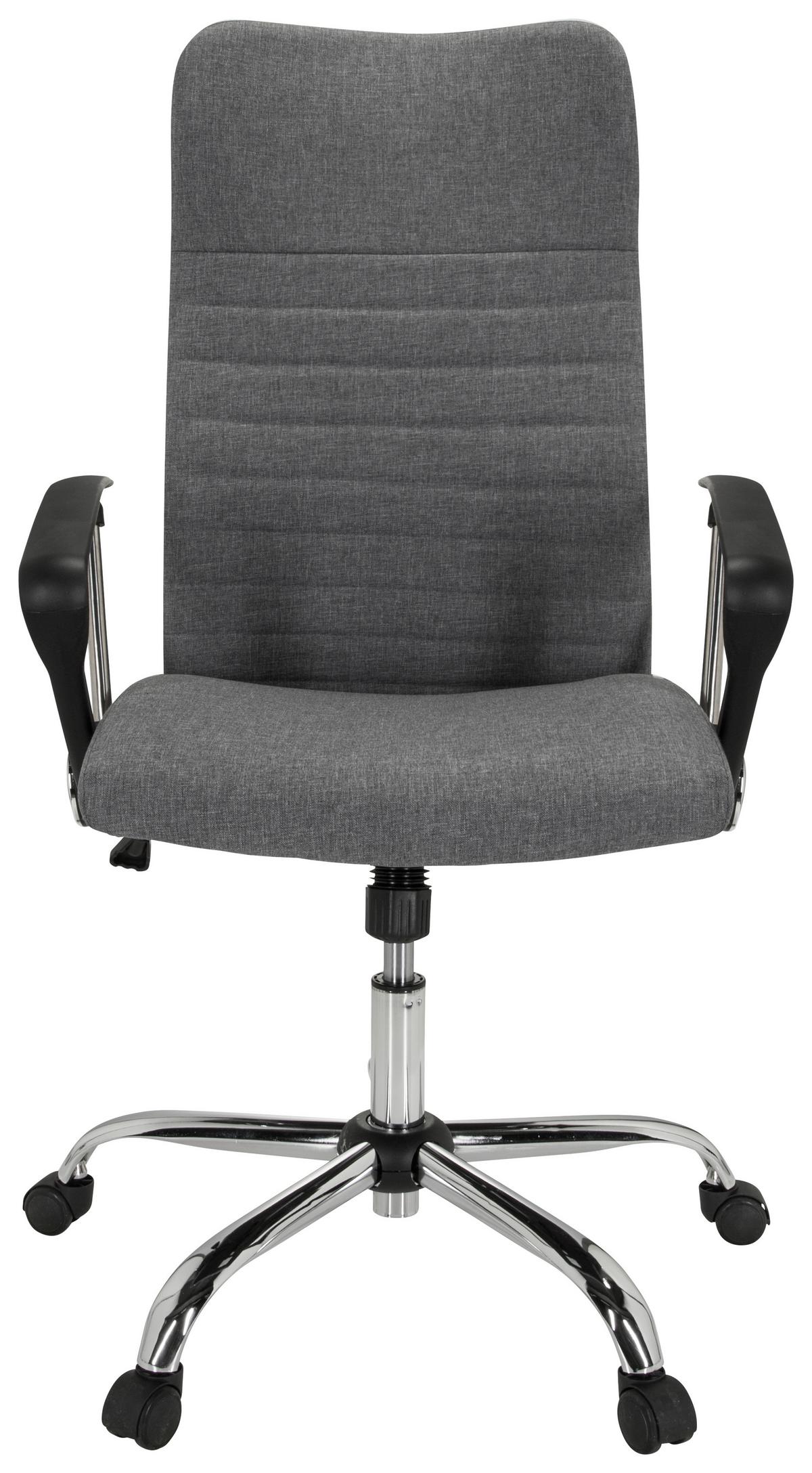 Drehstuhl Arton 40 Grau - Silberfarben/Schwarz, MODERN, Kunststoff/Textil (72/113/55cm) - MID.YOU