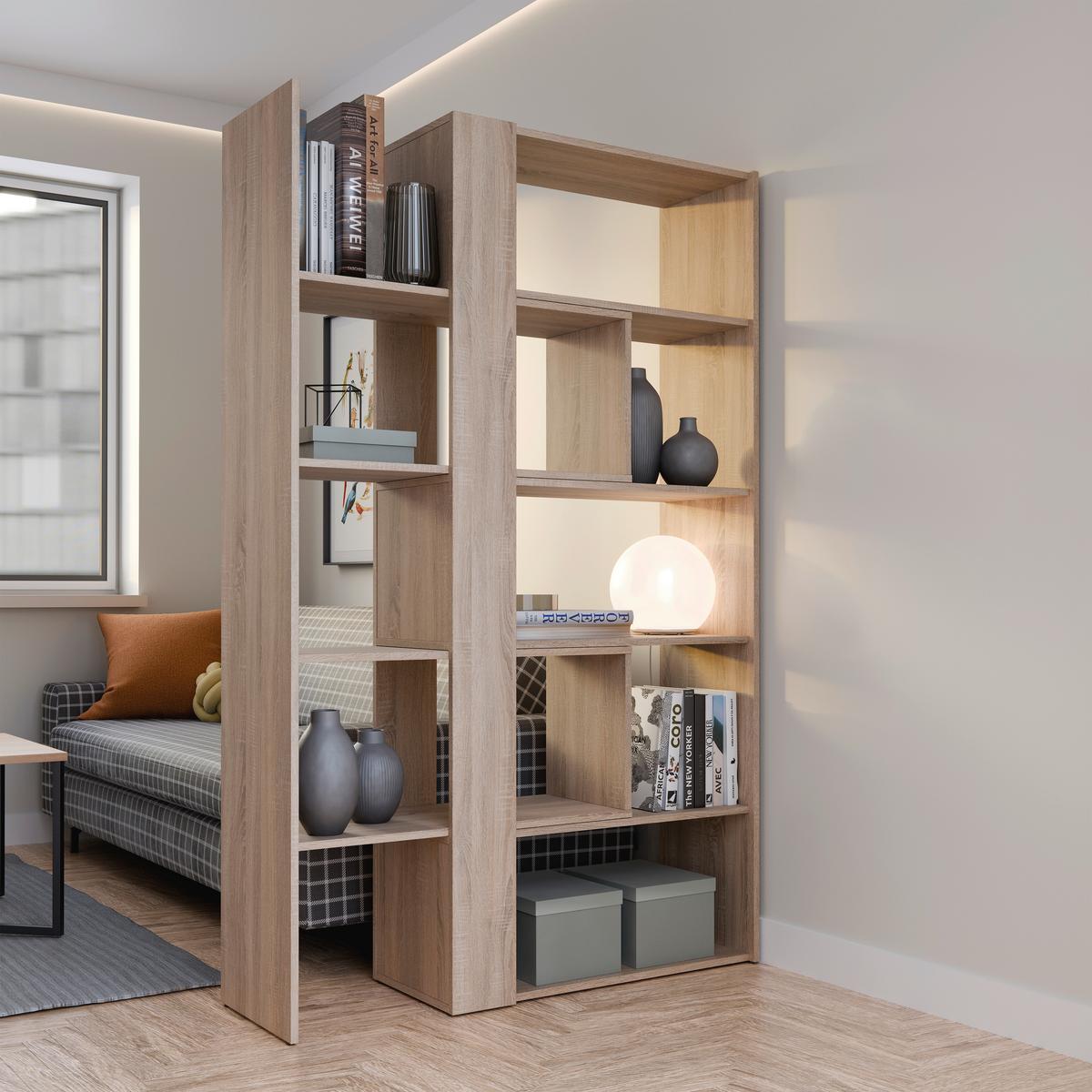 Regal Motus Sonoma Eiche Dekor B: 82-146cm - Sonoma Eiche, MODERN, Holzwerkstoff (82-146/180/35cm)