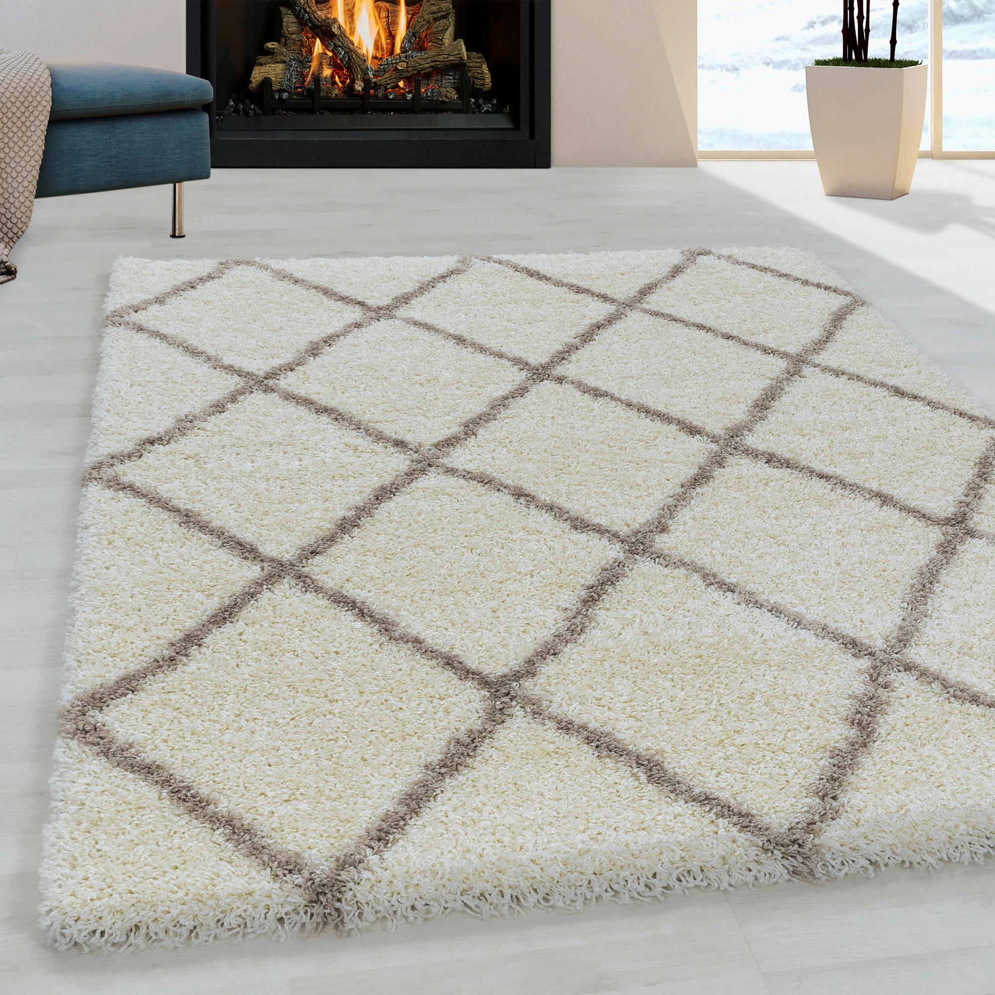 Koberec s vysokým vlasem 160x230 cm, krémový - krémová, Basics, textil (160/230cm) - Novel