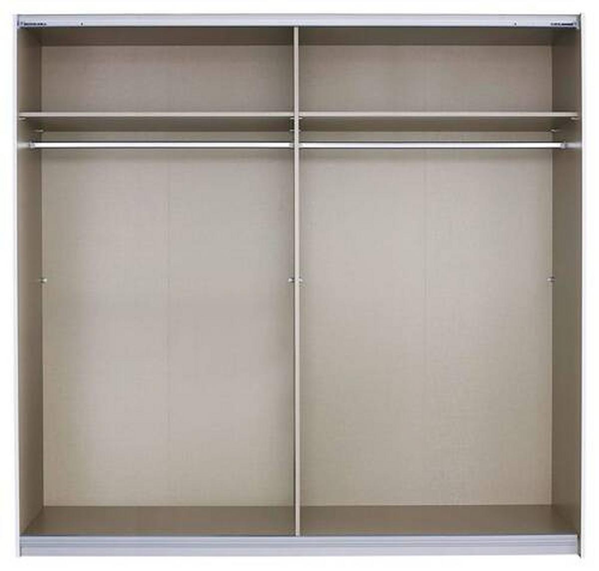 Schwebetürenschrank 218cm Halle, Weiß - Weiß Hochglanz/Weiß, KONVENTIONELL, Holzwerkstoff (218/210/59cm) - Rauch Möbel