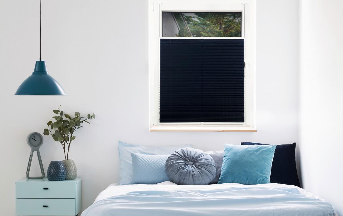 Plissee Free Dunkelblau B: 100 Cm - Dunkelblau, Basics, Textil (100/130cm) - Homeware