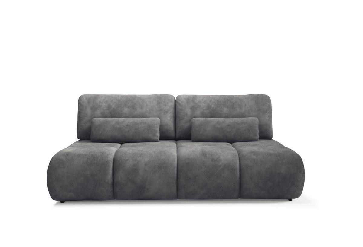 Schlafsofa Maron Grau B: 219cm - Schwarz/Grau, Design, Textil (219/94/110cm) - Livetastic