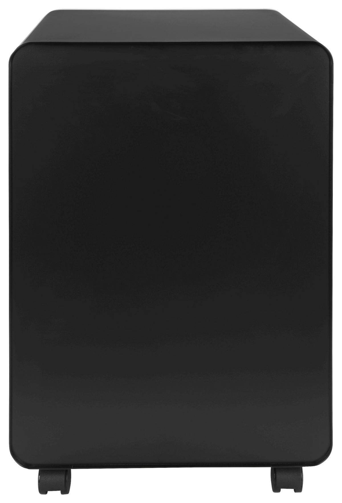 Rollcontainer Color Plus I Schwarz - Schwarz, MODERN, Kunststoff/Metall (40/60/50cm) - MID.YOU