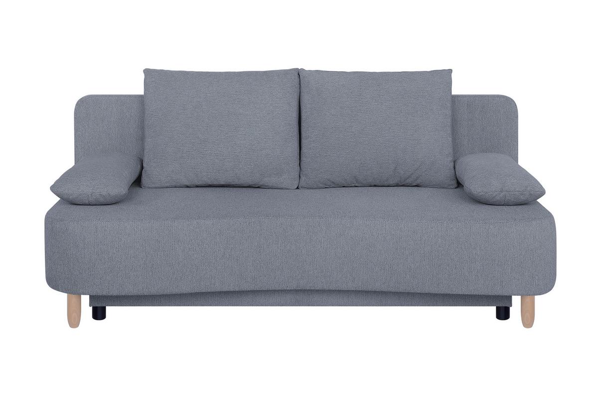 Pohovka LARA, tmavě šedá, pružinové jádro a úl. prostor - černá/tmavě šedá, Design, dřevo/kompozitní dřevo (193/86/97cm) - P & B