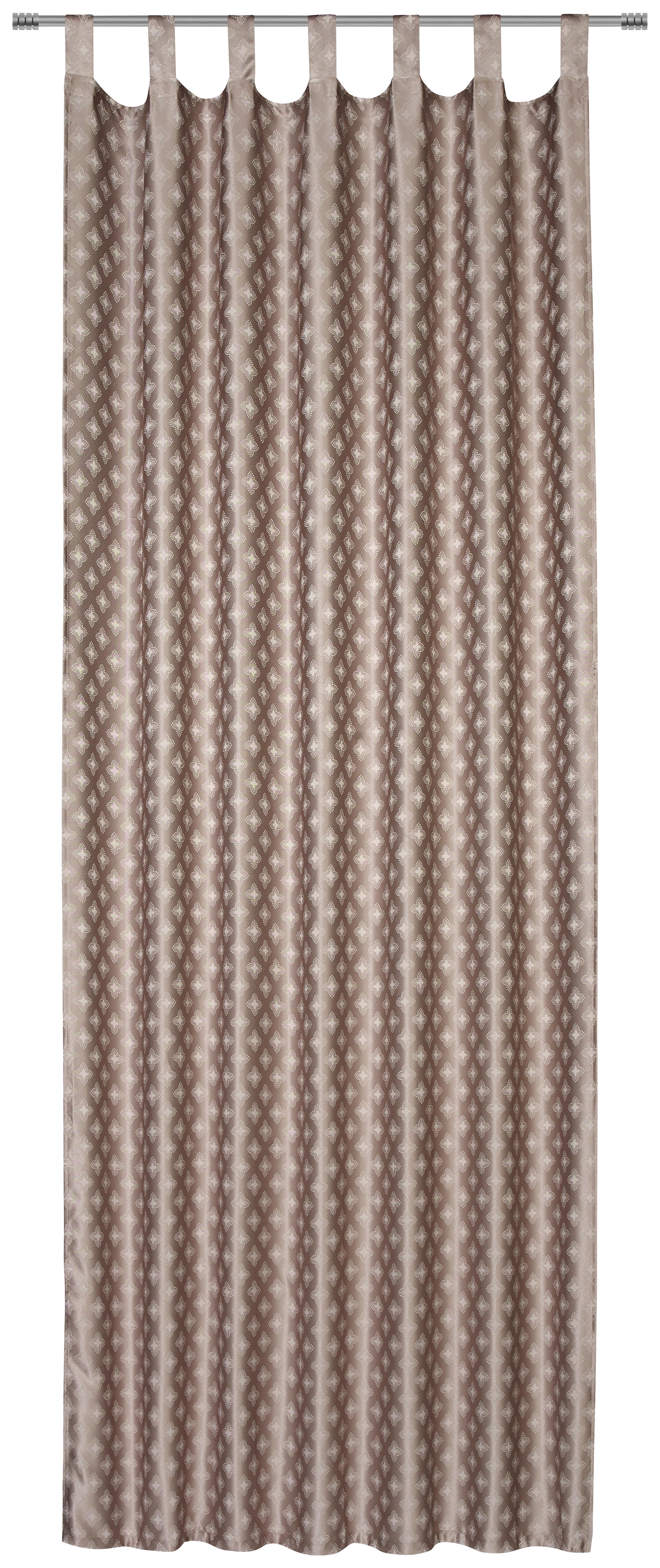 Készfüggöny Mariella - Taupe, romantikus/Landhaus, Textil (140/255cm) - James Wood