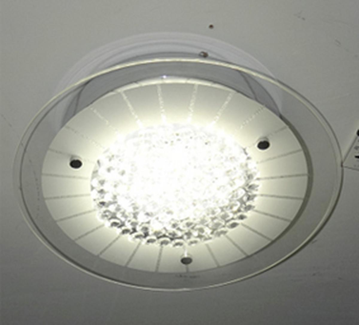 LED-Deckenleuchte Chur Ø 28 cm Rund mit Farbtemperaturwechsler - Chromfarben, Design, Glas/Kunststoff (28/7cm) - Näve