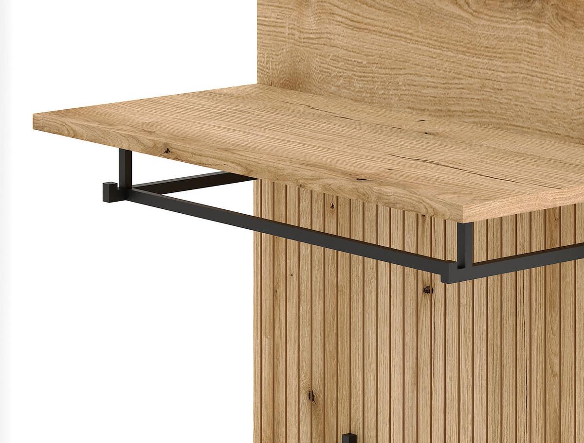 Šatna NORDIC D - bílá/barvy dubu, Design, kompozitní dřevo (65/204/40cm) - MID.YOU