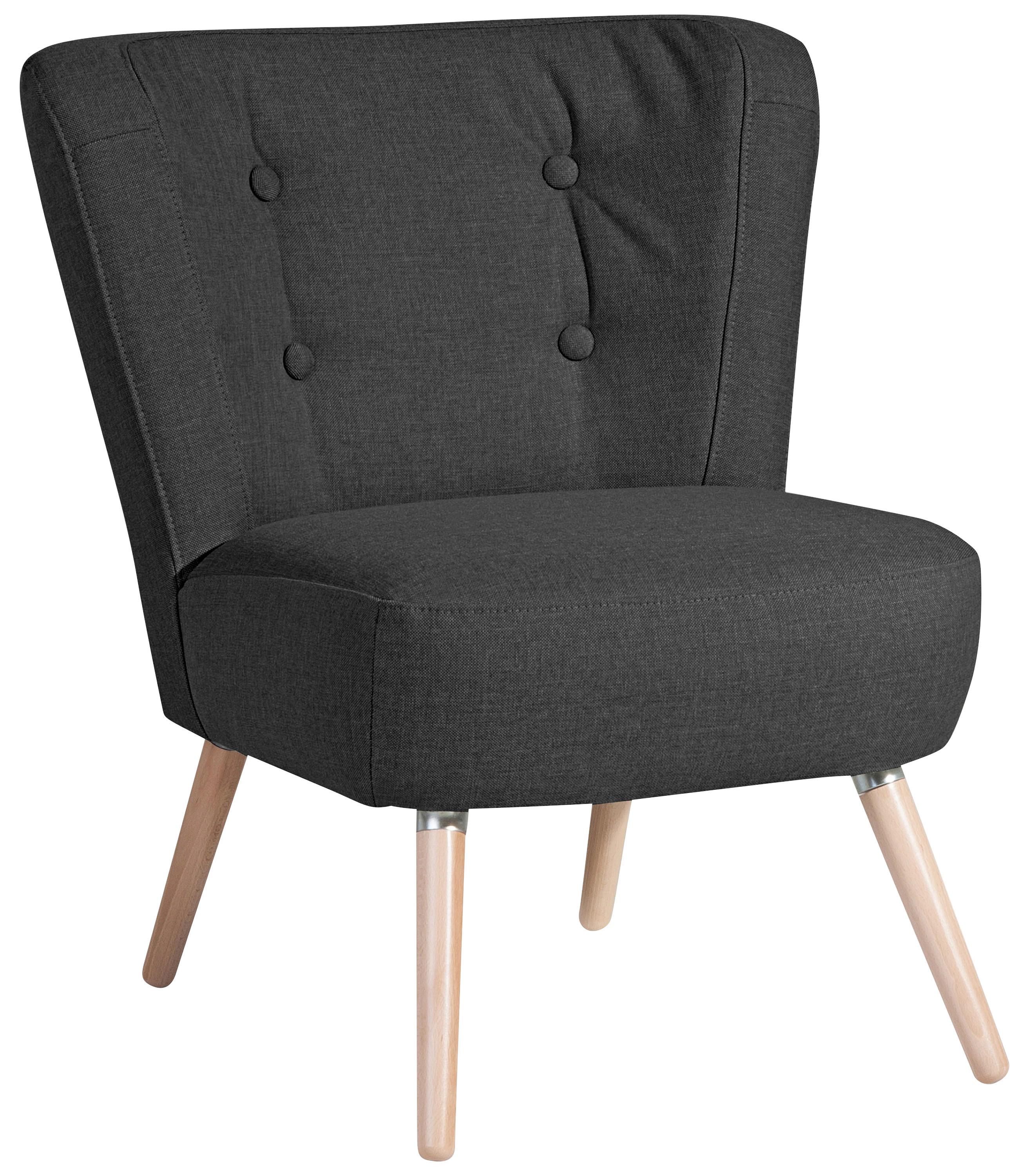 Sessel Neele - Buchefarben/Schwarz, Design, Textil (69/80/68cm) - Max Winzer