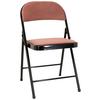 Klappstuhl Tudela I Rosa/Schwarz Samt - Schwarz/Rosa, Basics, Textil/Metall (44/80/49cm) - MID.YOU