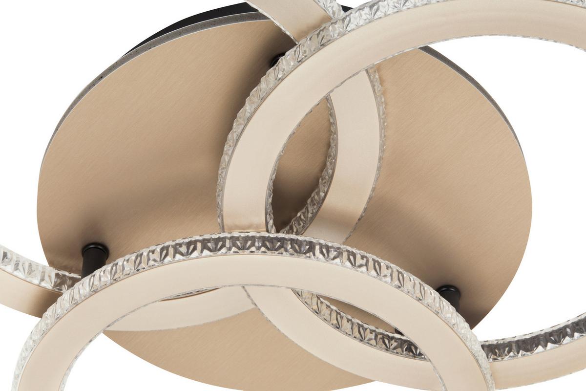 LED-Deckenleuchte, 4000k Zupä - Champagner, MODERN, Kunststoff/Metall (45/45/9cm)