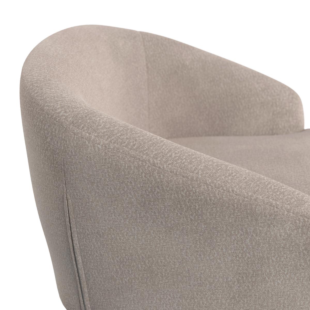 Relaxační křeslo SONJA, krémová žinylka, max.140 kg - krémová/přírodní barvy, Moderní, dřevo/textil (71/69/68cm) - Bessagi Home