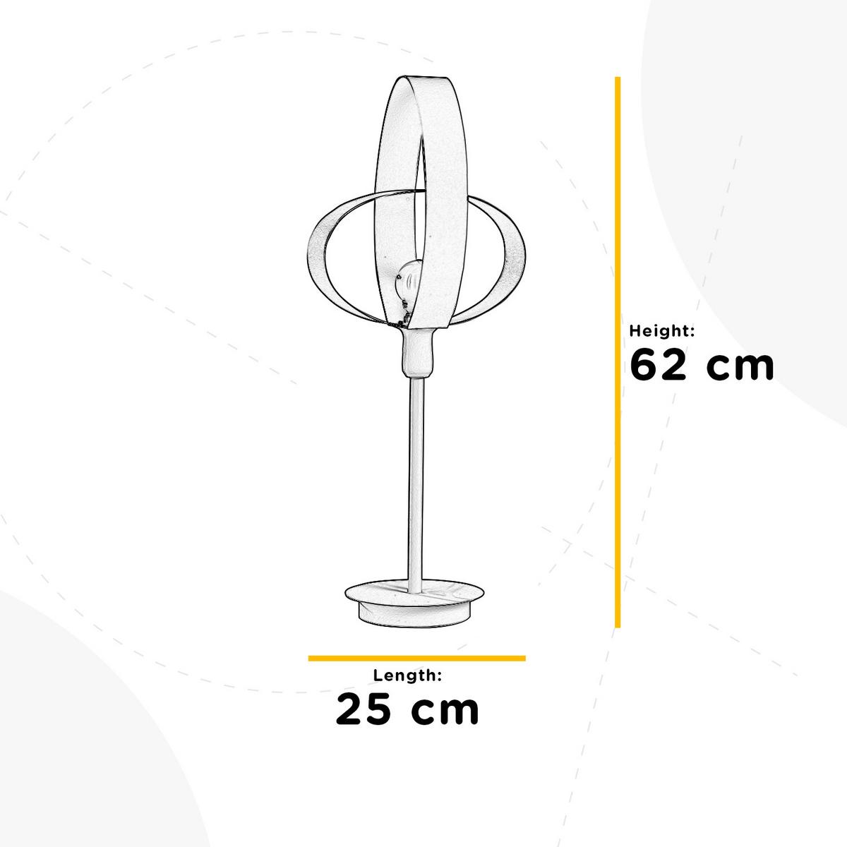 Tischleuchte 4735/Lg - Weiß, Design, Metall (25/62cm)