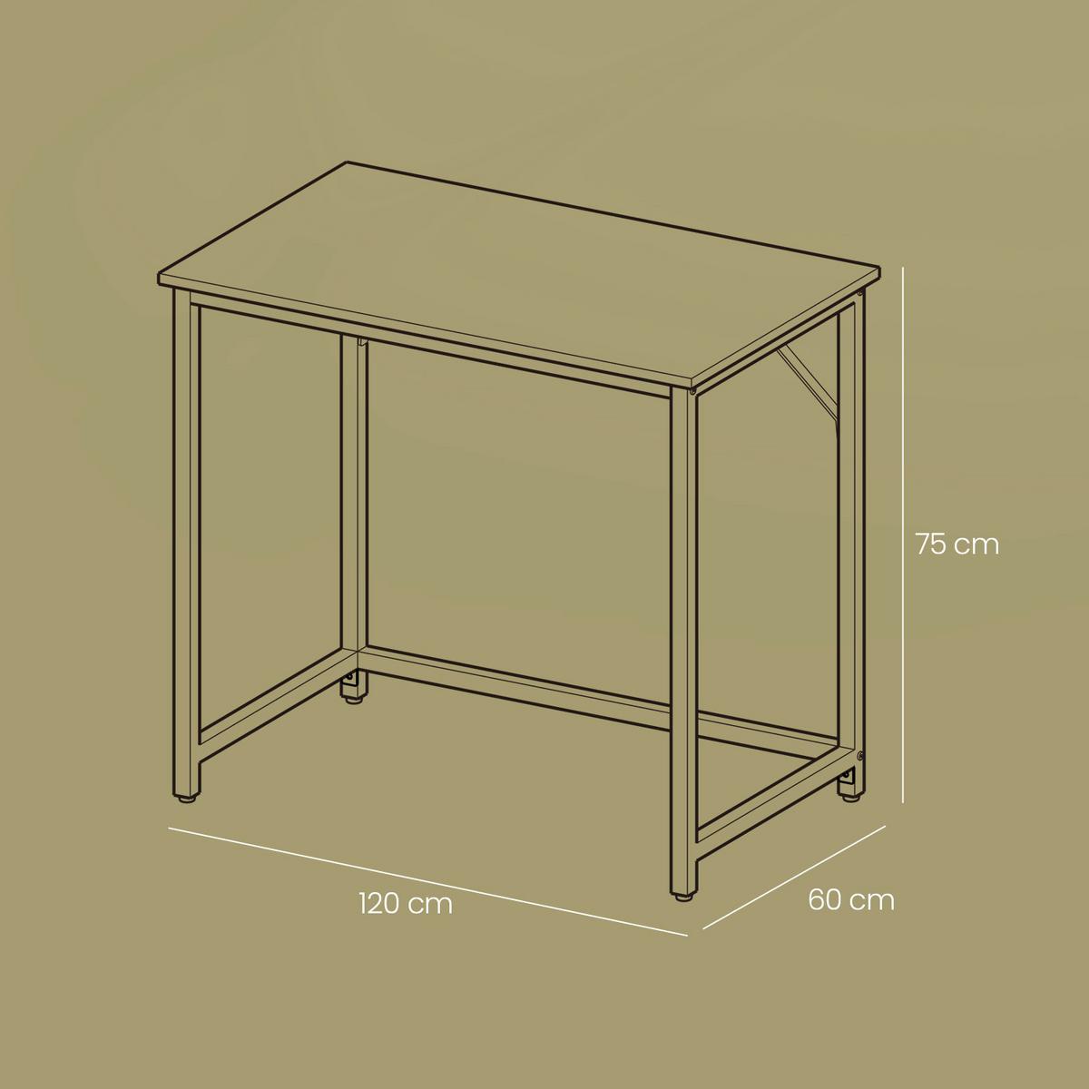 Computertisch Schwarz B: 120 Cm - Schwarz, Trend, Holzwerkstoff (120/75/60cm) - MID.YOU