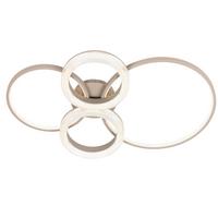 LED-DECKENLEUCHTE 40W, 220-240V - Sandfarben/Transparent, Basics, Kunststoff/Metall (80/50,5/10cm) - Luca Bessoni