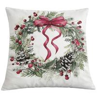 ZIERKISSEN WINTER MAGIC - Rot/Weiß, MODERN, Textil (45/45cm) - Luca Bessoni