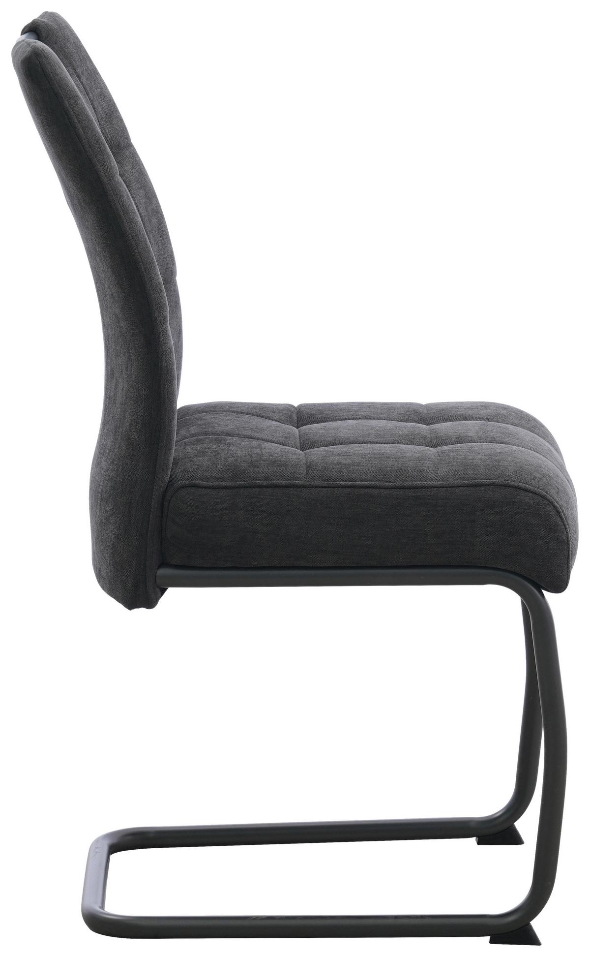 Schwingstuhl Vilnius Grau/Dunkelgrau B: 44 cm - Dunkelgrau/Grau, MODERN, Textil/Metall (44/95/61cm) - MID.YOU