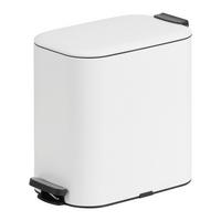 Nášľapný odpadkový kôš biela 20L - čierna/biela, Modern, kov/plast (23,4/41,3/37,6cm) - Mömax