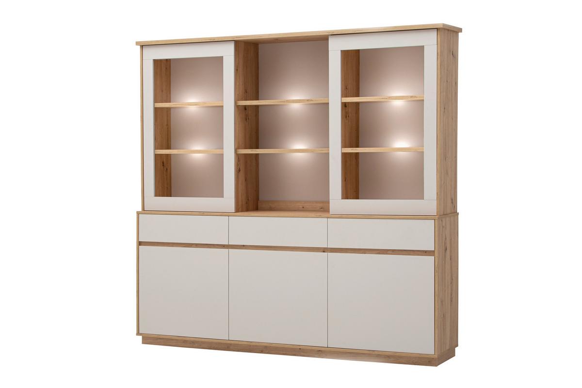 Buffet Sonora Kashmir/Eiche B: 202cm - Kaschmir/Eiche Artisan, Design, Holzwerkstoff (202/199/40cm) - MID.YOU