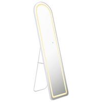 STANDSPIEGEL Touchdimmer - Weiß, Design, Glas/Kunststoff (40/50/160cm) - Globo