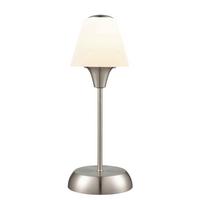 Tischlampe Elena Nickelfarben/ Milchglas mit Touchfunktion - Weiß/Nickelfarben, ROMANTIK / LANDHAUS, Glas/Metall (13/34cm) - James Wood