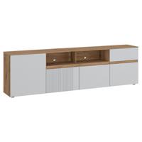 TV DIEL MANILLA - čierna/farba duba, Trend, kompozitné drevo/plast (200/59,5/40cm)