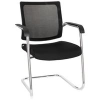 BESUCHERSTUHL LEVIA V Schwarz - Schwarz, MODERN, Kunststoff/Textil (48/90/58cm) - MID.YOU