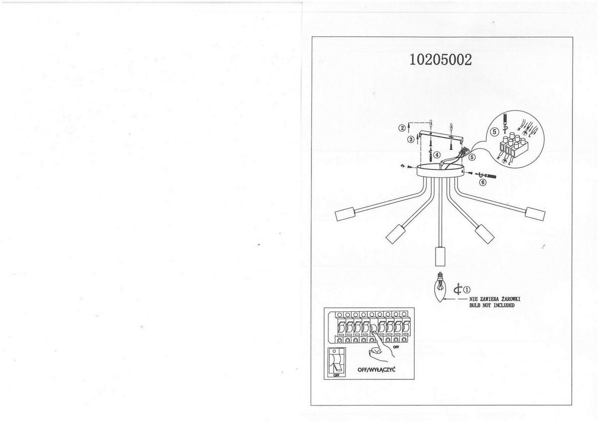 Deckenleuchte 35-79268 Tiara - Schwarz, KONVENTIONELL, Metall (68/15/32cm)