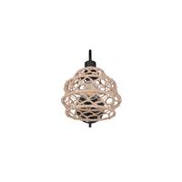 Wandleuchte Hive Naturfarben Schwarz L: 30,5 cm - Schwarz/Naturfarben, Natur, Textil/Metall (30,5/32/20cm)