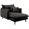 Xxxl-Sessel Lava Anthrazit B: 111 cm - Anthrazit/Schwarz, MODERN, Textil (111/101/167cm) - Livetastic