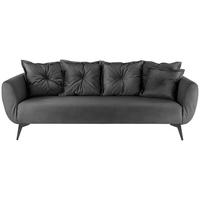 3-Sitzer-Sofa Baggio Schwarz B: 236 cm - Schwarz, MODERN, Textil (236/94/103cm) - Livetastic