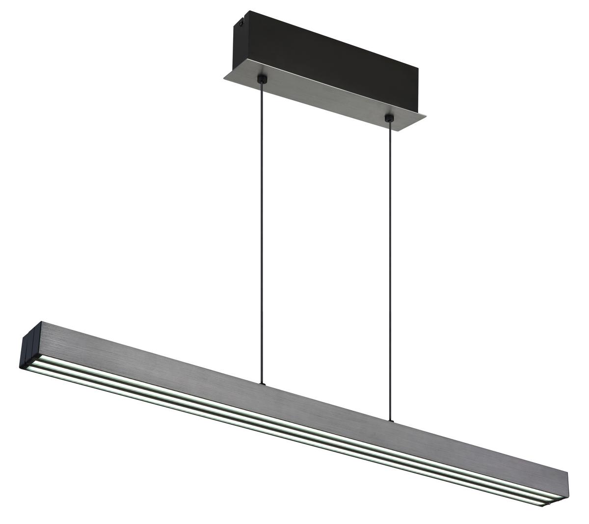 LED-Hängeleuchte 17016 - Dunkelgrau/Opal, Design, Kunststoff/Metall (95-150/7,5/80-150cm) - Globo