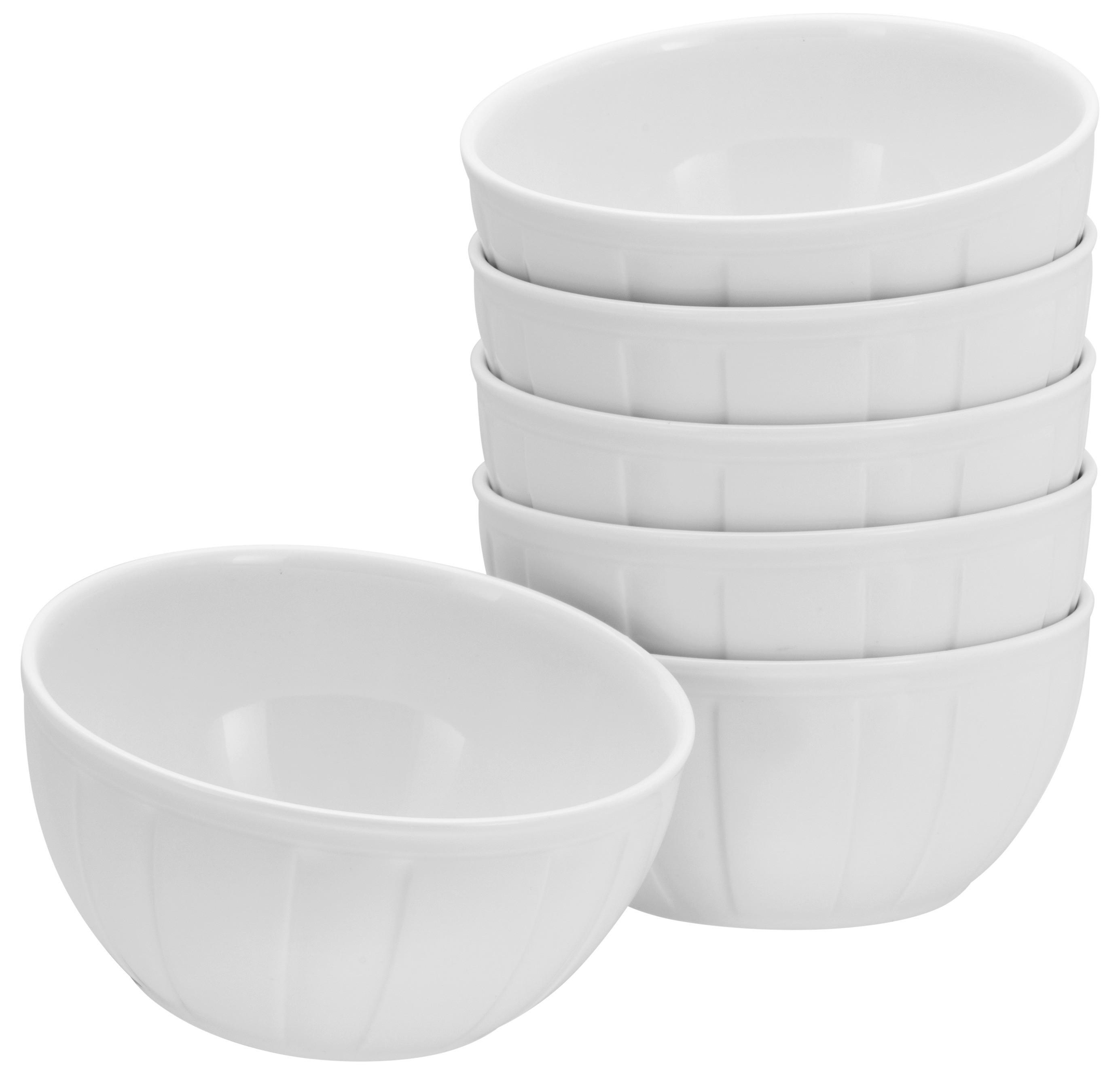 Müslischalenset Porzellan Weiß Barcelona 6--teilig. - Weiß, Basics, Keramik (0,5l) - Creatable
