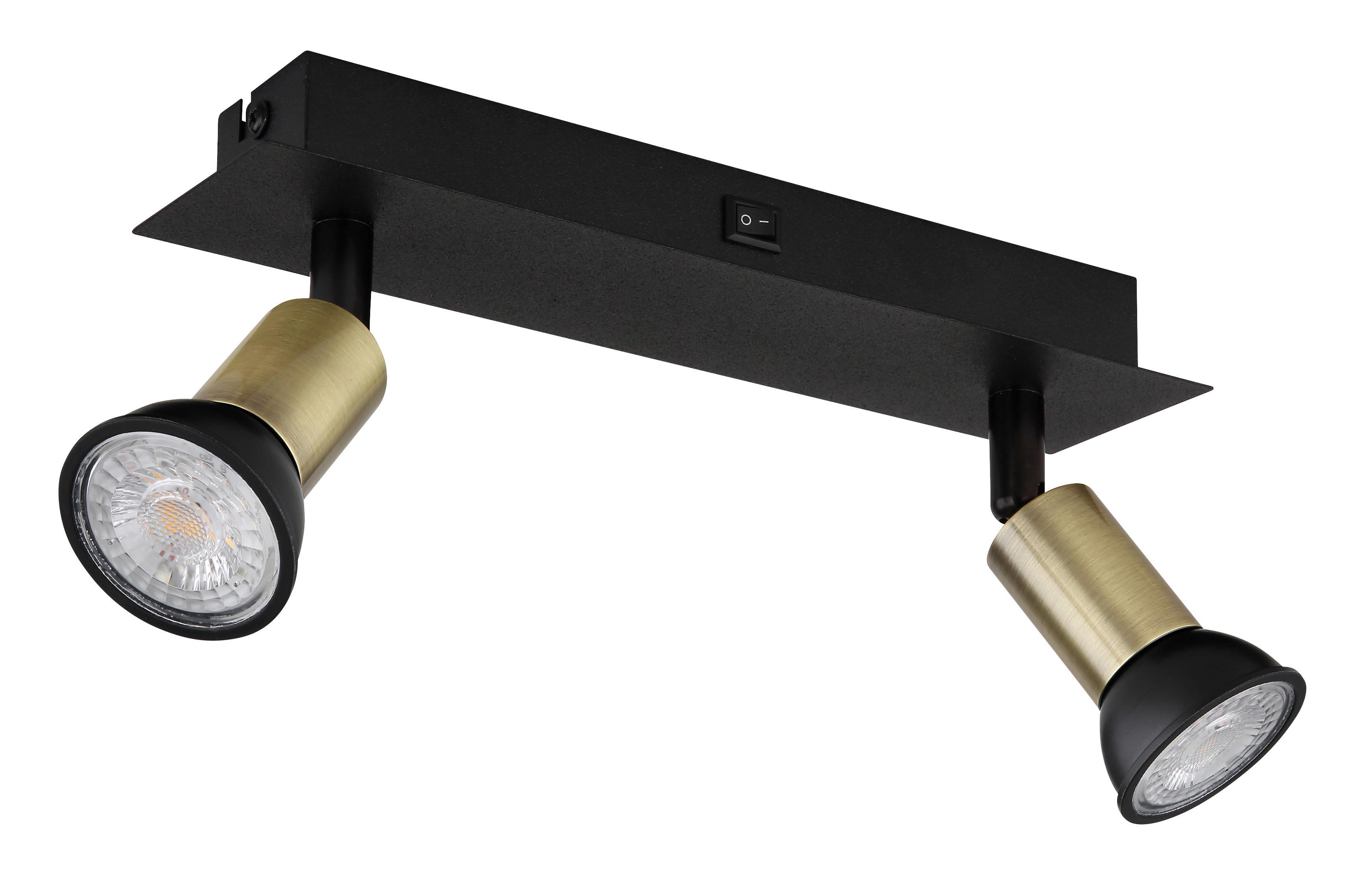 Strahler 57998-2b - Goldfarben/Schwarz, Design, Metall (25/6/9cm) - Globo