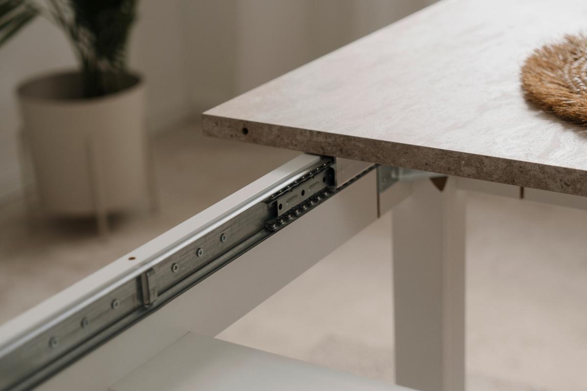 Esstisch Houston 80b - Sandfarben/Weiß, Basics, Holzwerkstoff (120/80/75cm) - MID.YOU