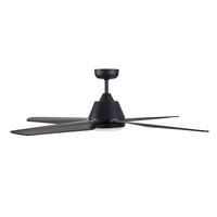 Deckenventilator LucciAir Aria Schwarz 4-Flügel,LED-Leuchte - Schwarz, Design, Kunststoff (122/33cm) - P & B