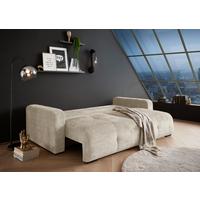 Schlafsofa Bullet Beige B: 235 Cm - Beige/Schwarz, KONVENTIONELL, Textil (235/88/120cm) - MID.YOU