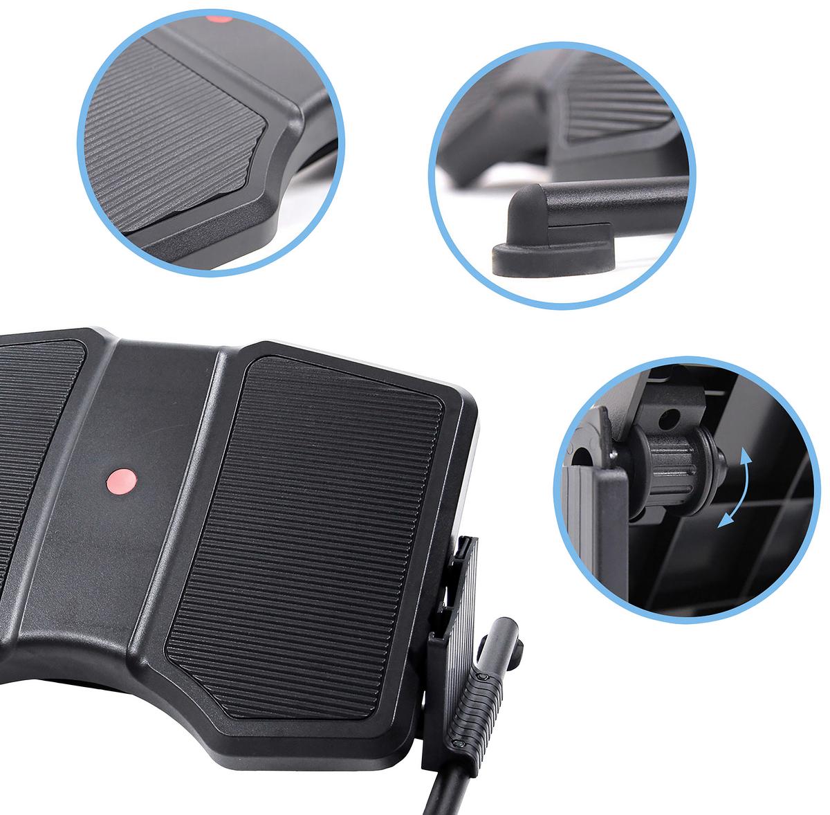 Fußstütze Podi Ii - Schwarz, Basics, Kunststoff/Metall (49/24/30cm) - MID.YOU