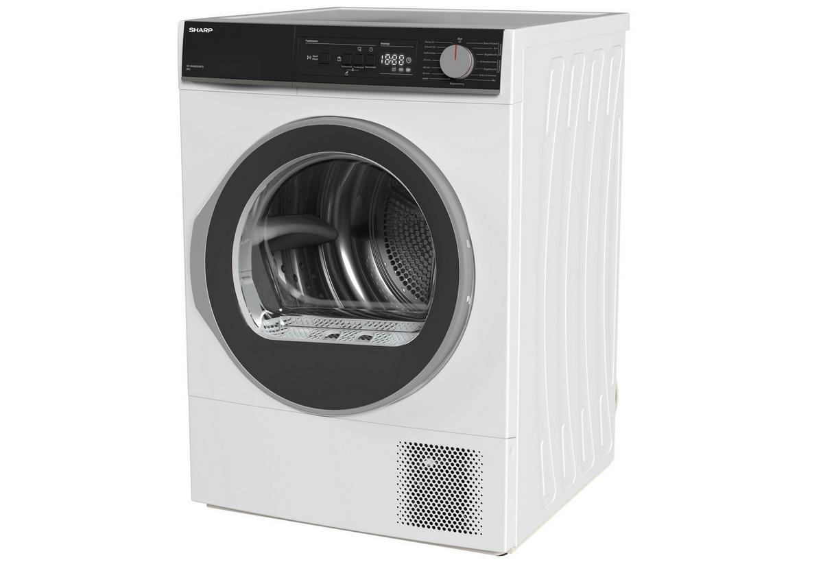 Wärmepumpentrockner Kd-nha8s6 Gw1d-De, Füllmenge 8 Kg - Weiß, Basics, Kunststoff (59,6/84,5/60,9cm) - Sharp